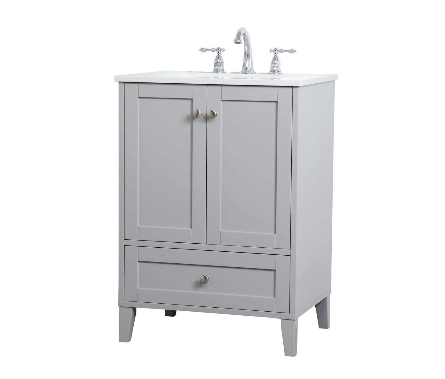 24 inch Single Bathroom Vanity in Grey - BC1902434GR