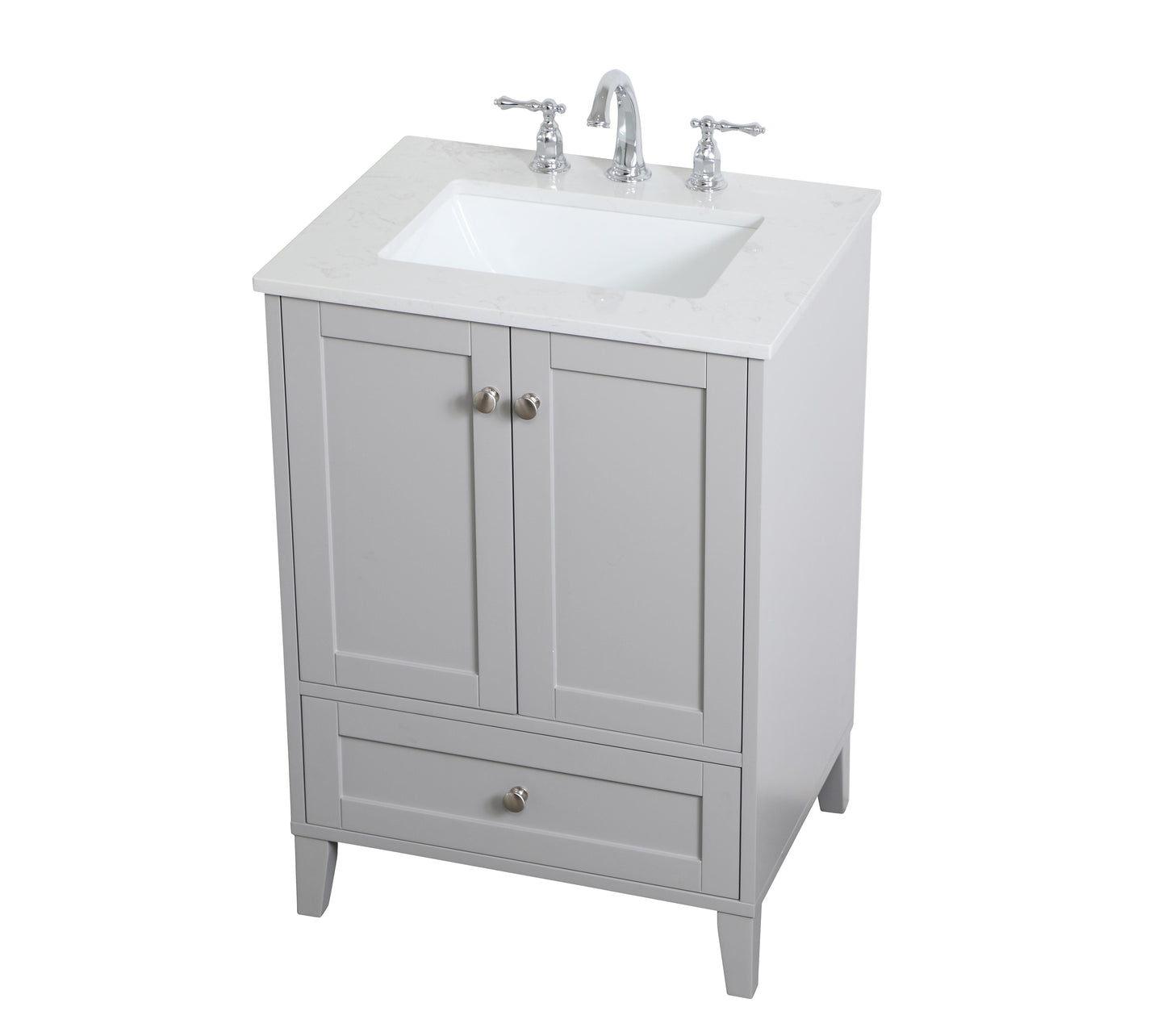 24 inch Single Bathroom Vanity in Grey - BC1902434GR