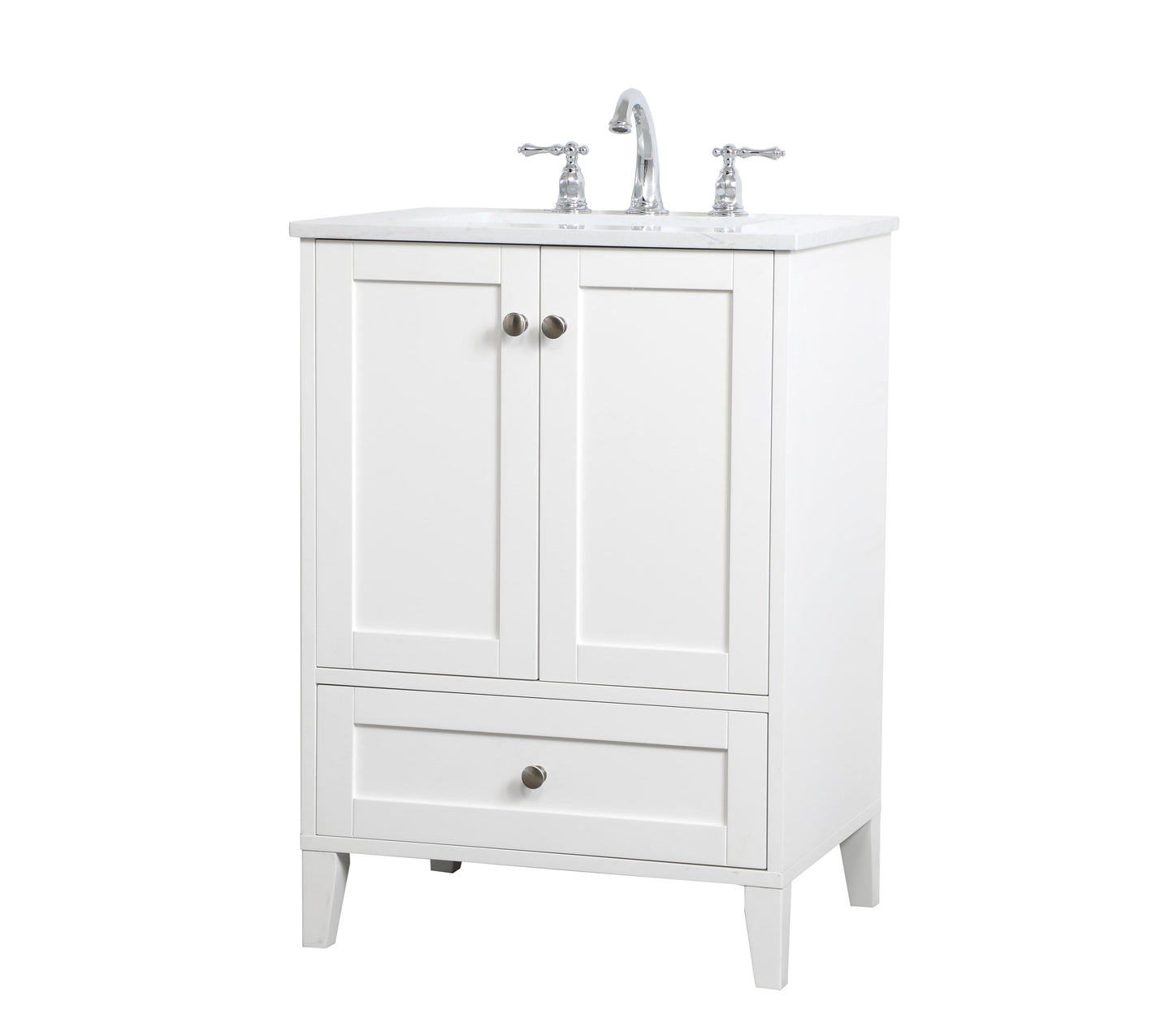 24 inch Single Bathroom Vanity in White - BC1902434WH