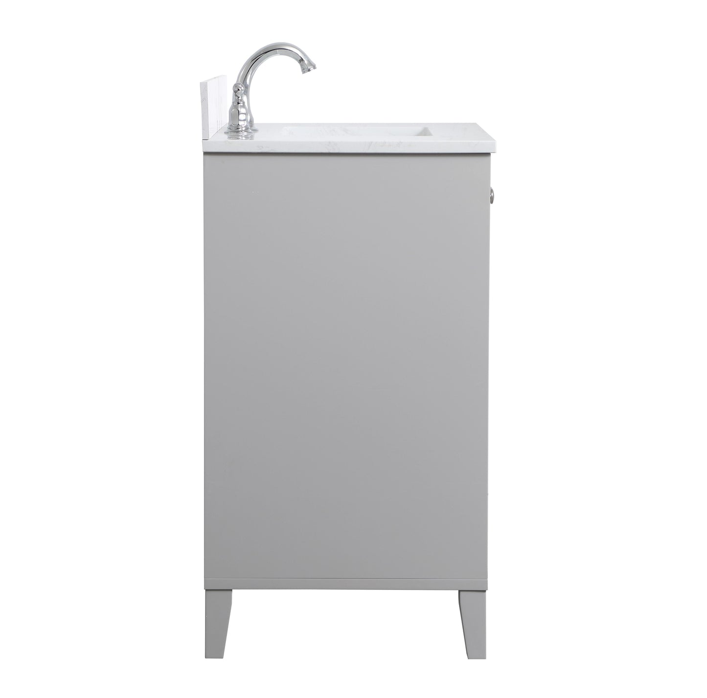 30 inch Single Bathroom Vanity in Grey with Backsplash - BC1903034GR-BS