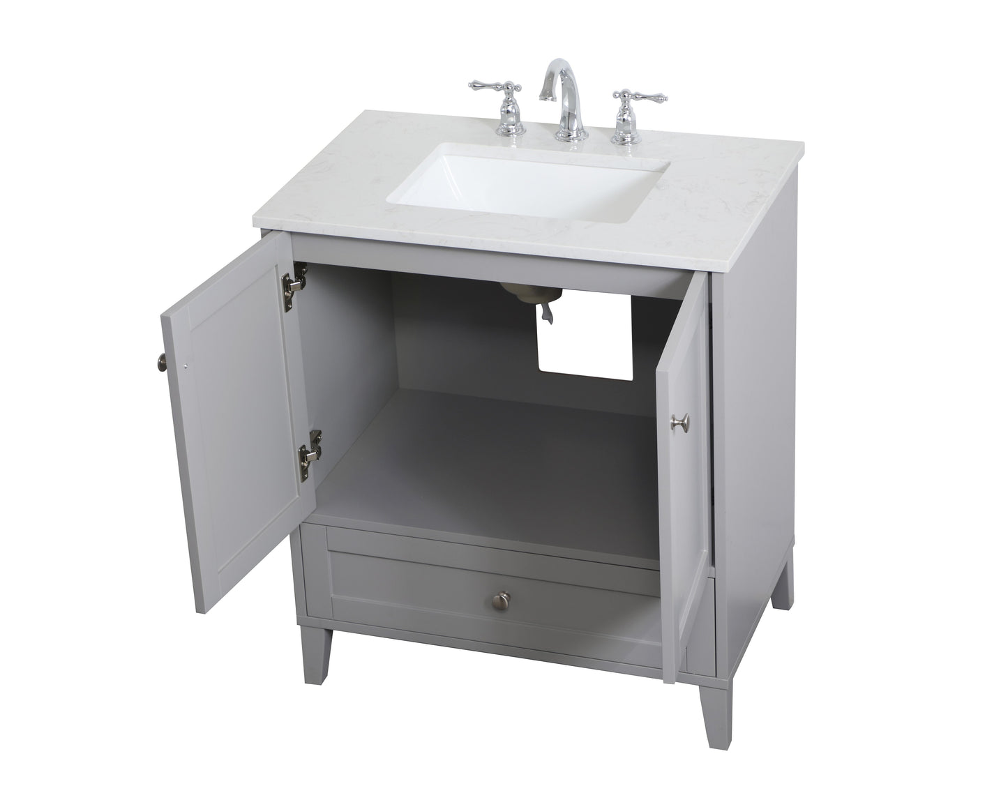 30 inch Single Bathroom Vanity in Grey - BC1903034GR