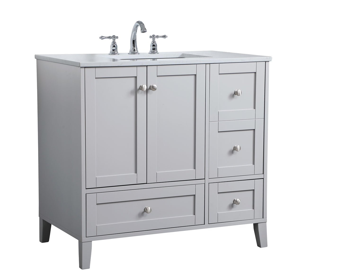 36 inch Single Bathroom Vanity in Grey - BC1903634GR