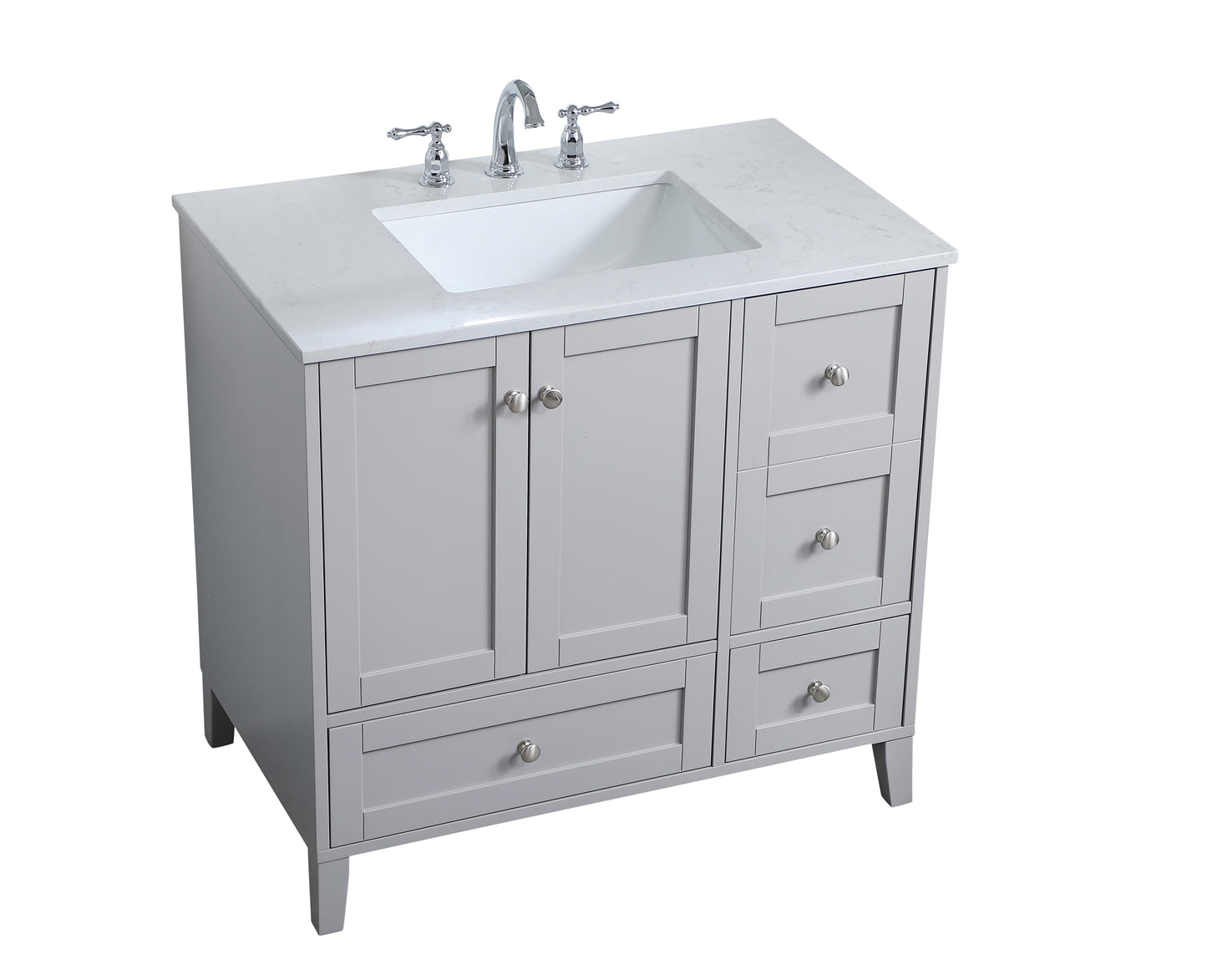 36 inch Single Bathroom Vanity in Grey - BC1903634GR