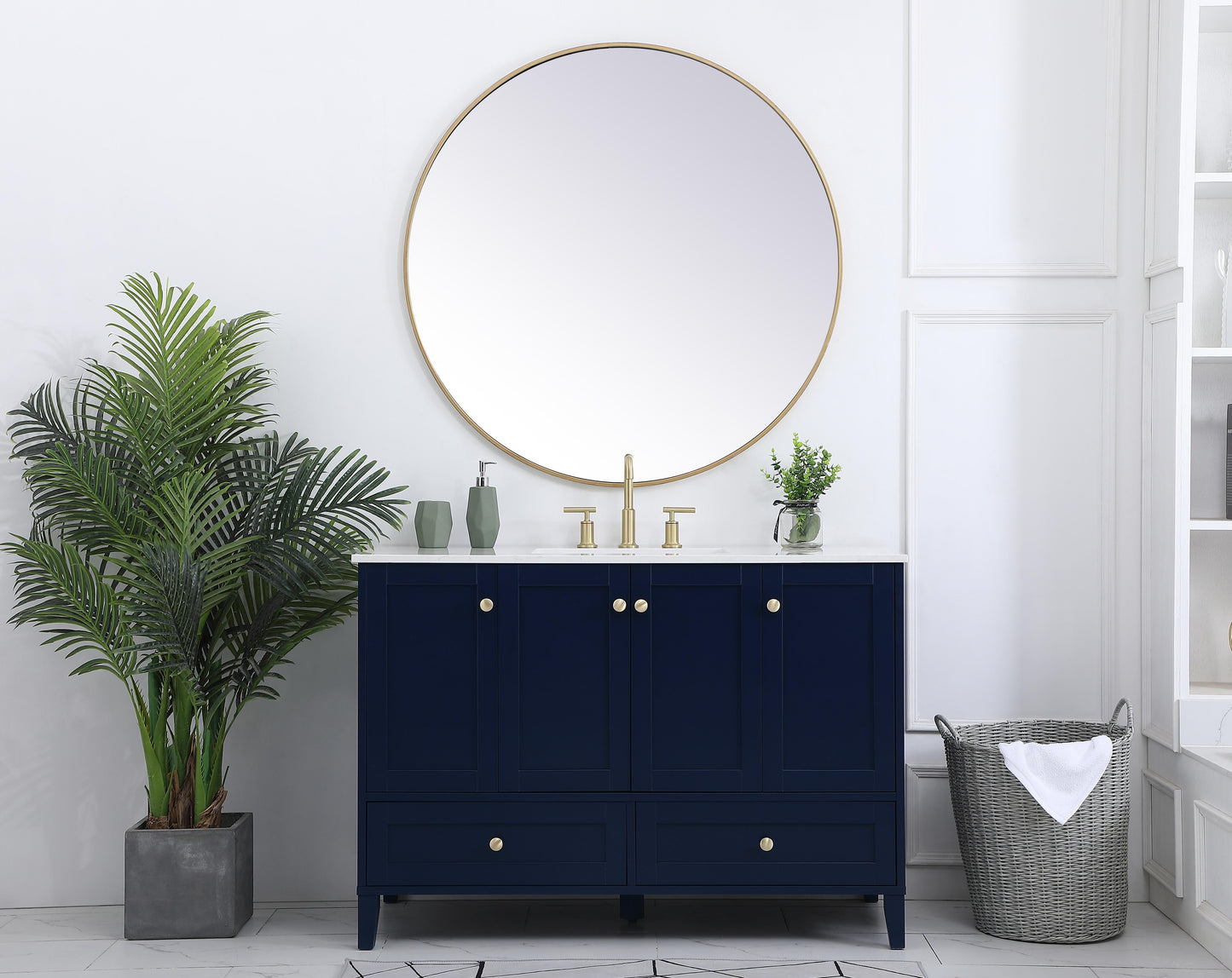 48 inch Single Bathroom Vanity in Blue - BC1904834BL