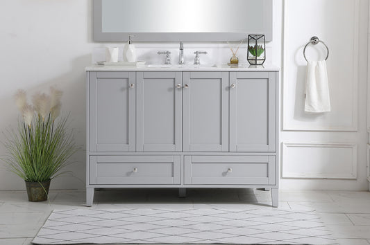 48 inch Single Bathroom Vanity in Grey with Backsplash - BC1904834GR-BS