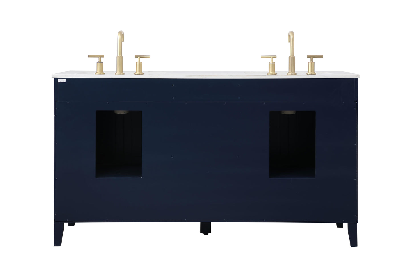 60 inch Double Bathroom Vanity in Blue - BC190D6034BL