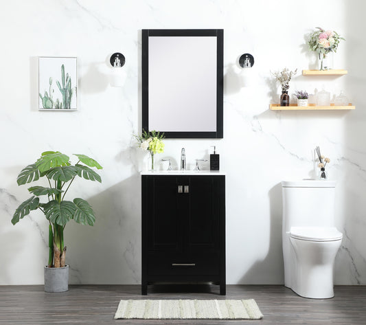 24 inch Single Bathroom Vanity in Black - BC2002434BK