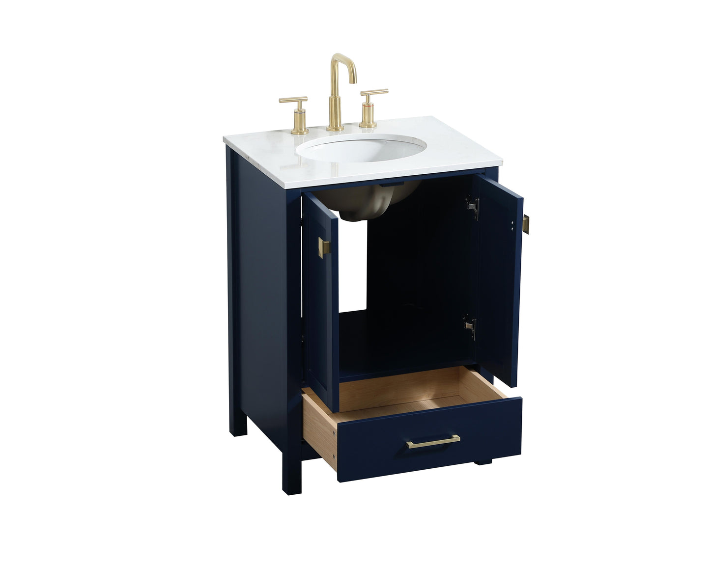 24 inch Single Bathroom Vanity in Blue - BC2002434BL