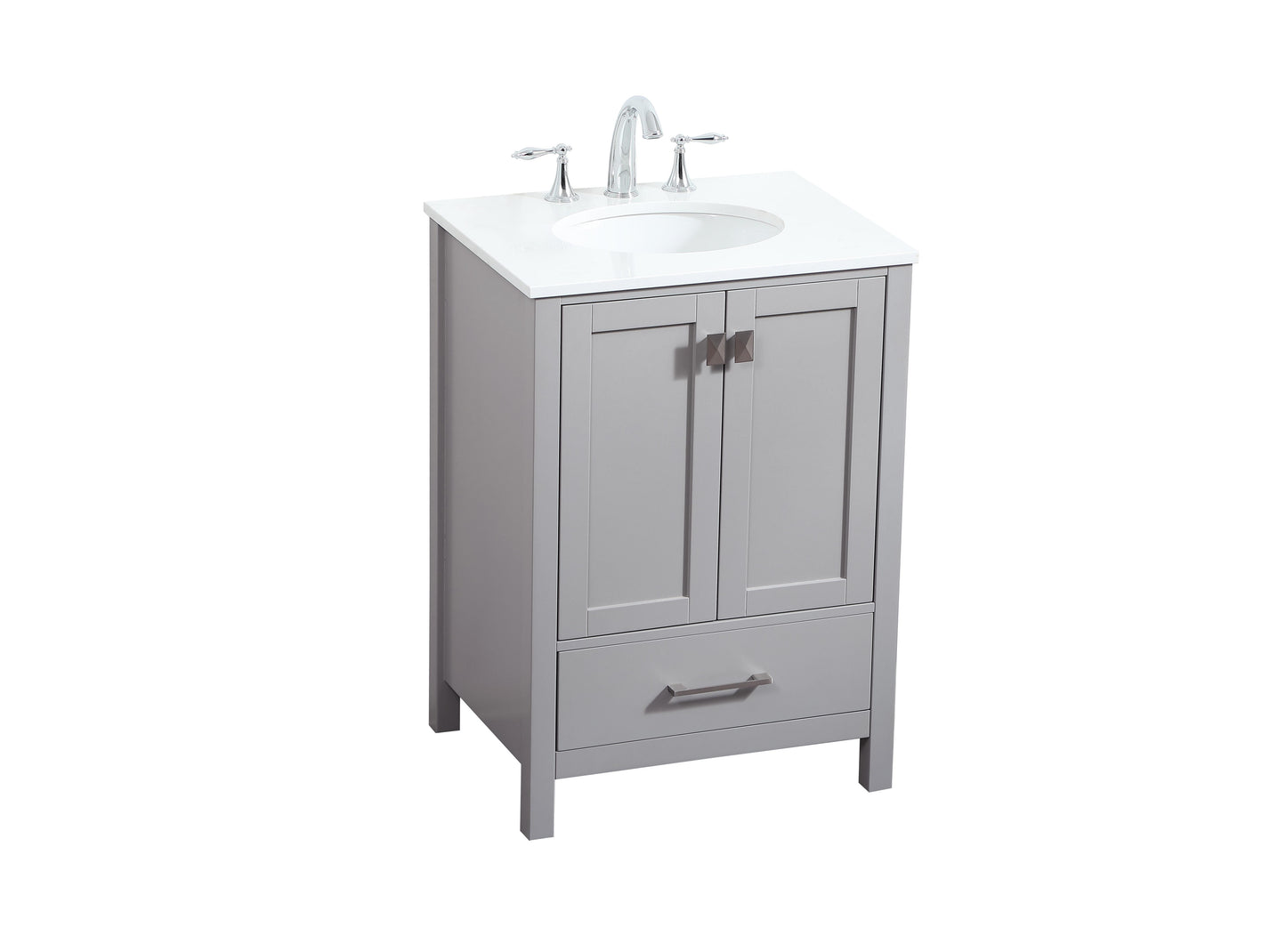 24 inch Single Bathroom Vanity in Grey - BC2002434GR