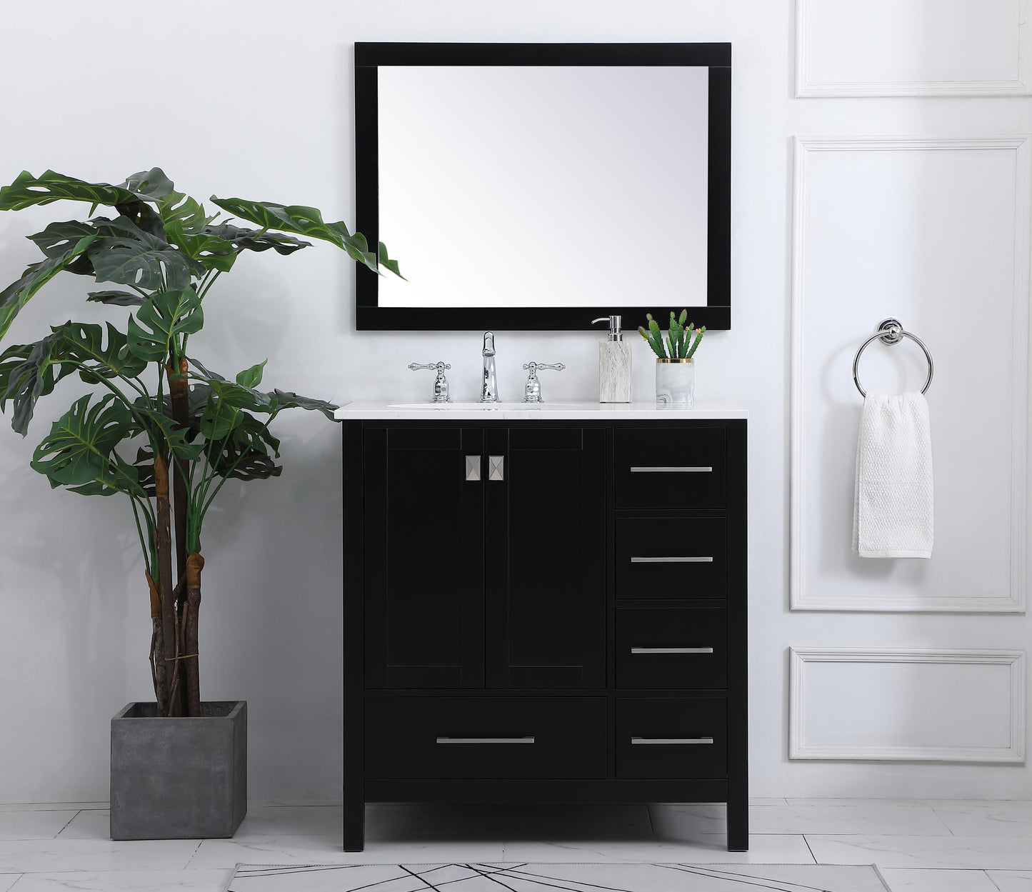 32 inch Single Bathroom Vanity in Black - BC2003234BK