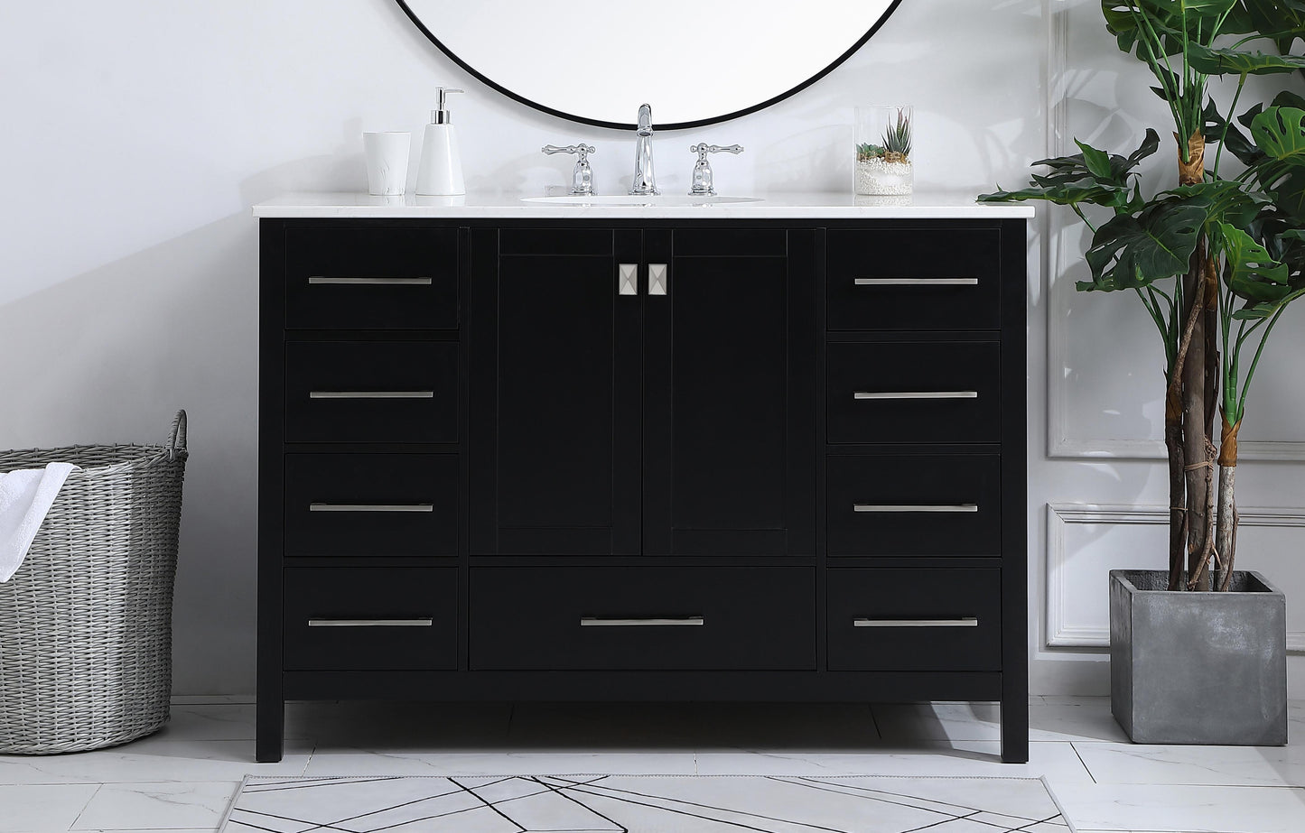 48 inch Single Bathroom Vanity in Black - BC2004834BK