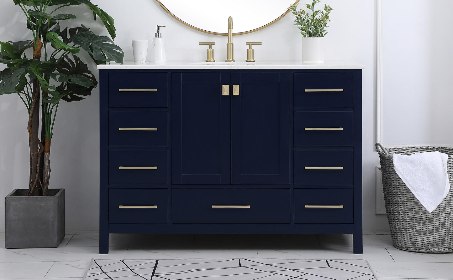 48 inch Single Bathroom Vanity in Blue - BC2004834BL