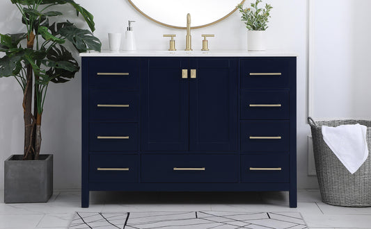 48 inch Single Bathroom Vanity in Blue - BC2004834BL