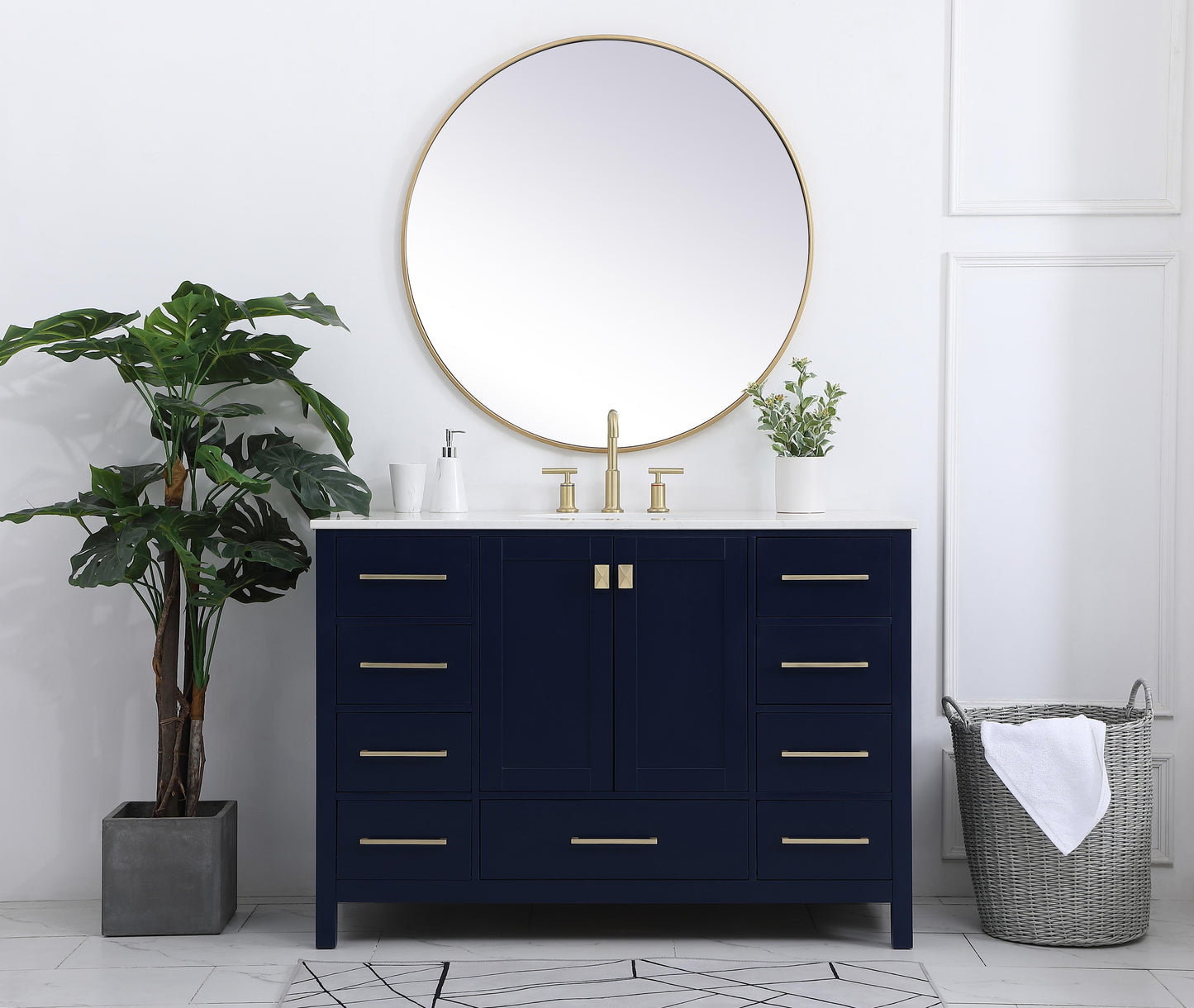 48 inch Single Bathroom Vanity in Blue - BC2004834BL