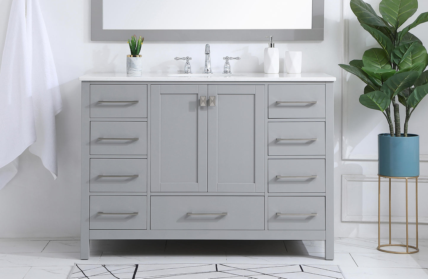 48 inch Single Bathroom Vanity in Gray - BC2004834GR