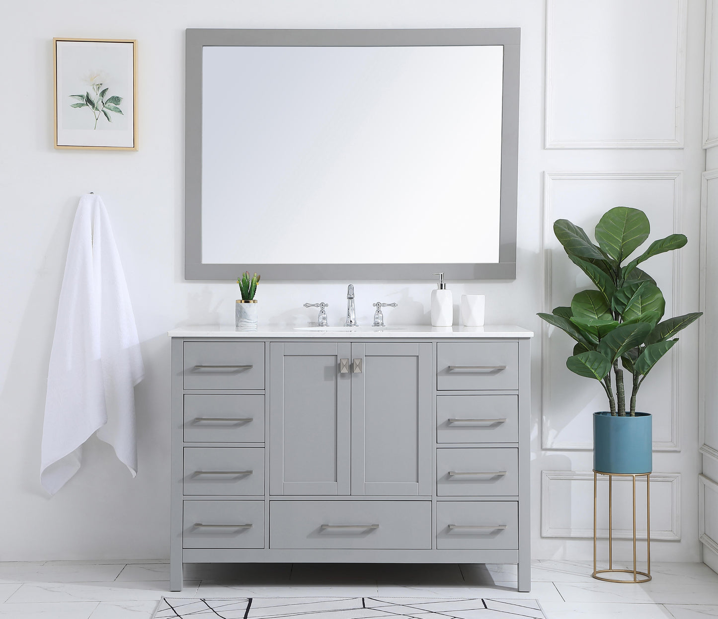 48 inch Single Bathroom Vanity in Gray - BC2004834GR