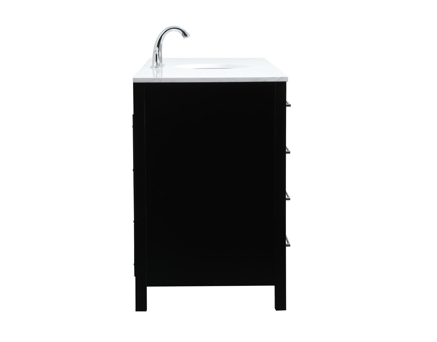 60 inch Single Bathroom Vanity in Black - BC2006034BK