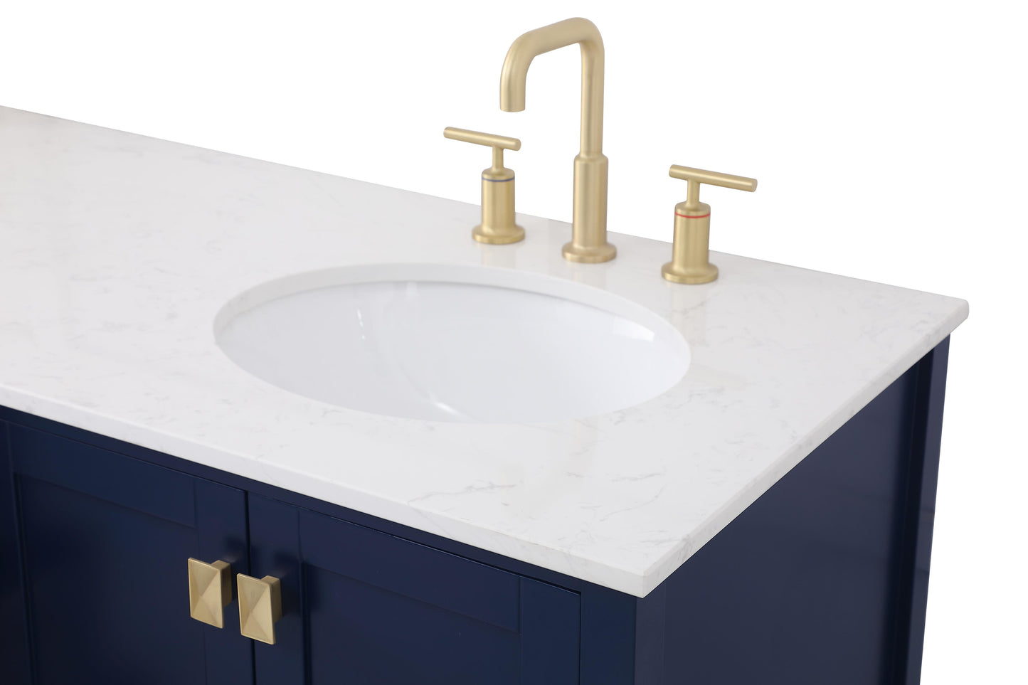 60 inch Double Bathroom Vanity in Blue - BC200D6034BL