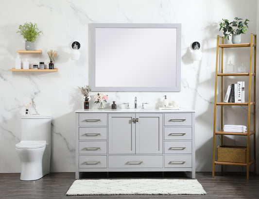 60 inch Single Bathroom Vanity in Grey - BC2006034GR