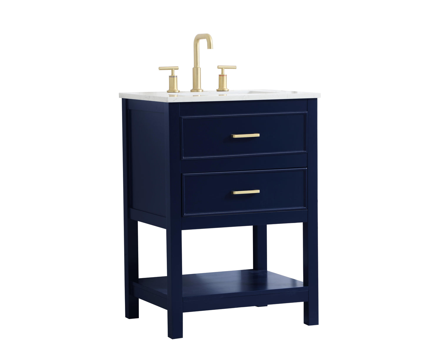 24 inch Single Bathroom Vanity in Blue - BC2102434BL