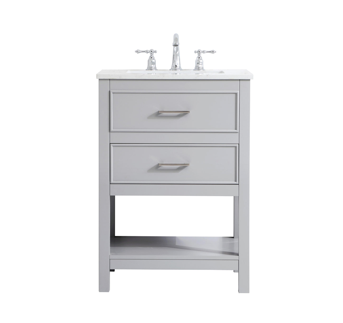 24 inch Single Bathroom Vanity in Grey - BC2102434GR