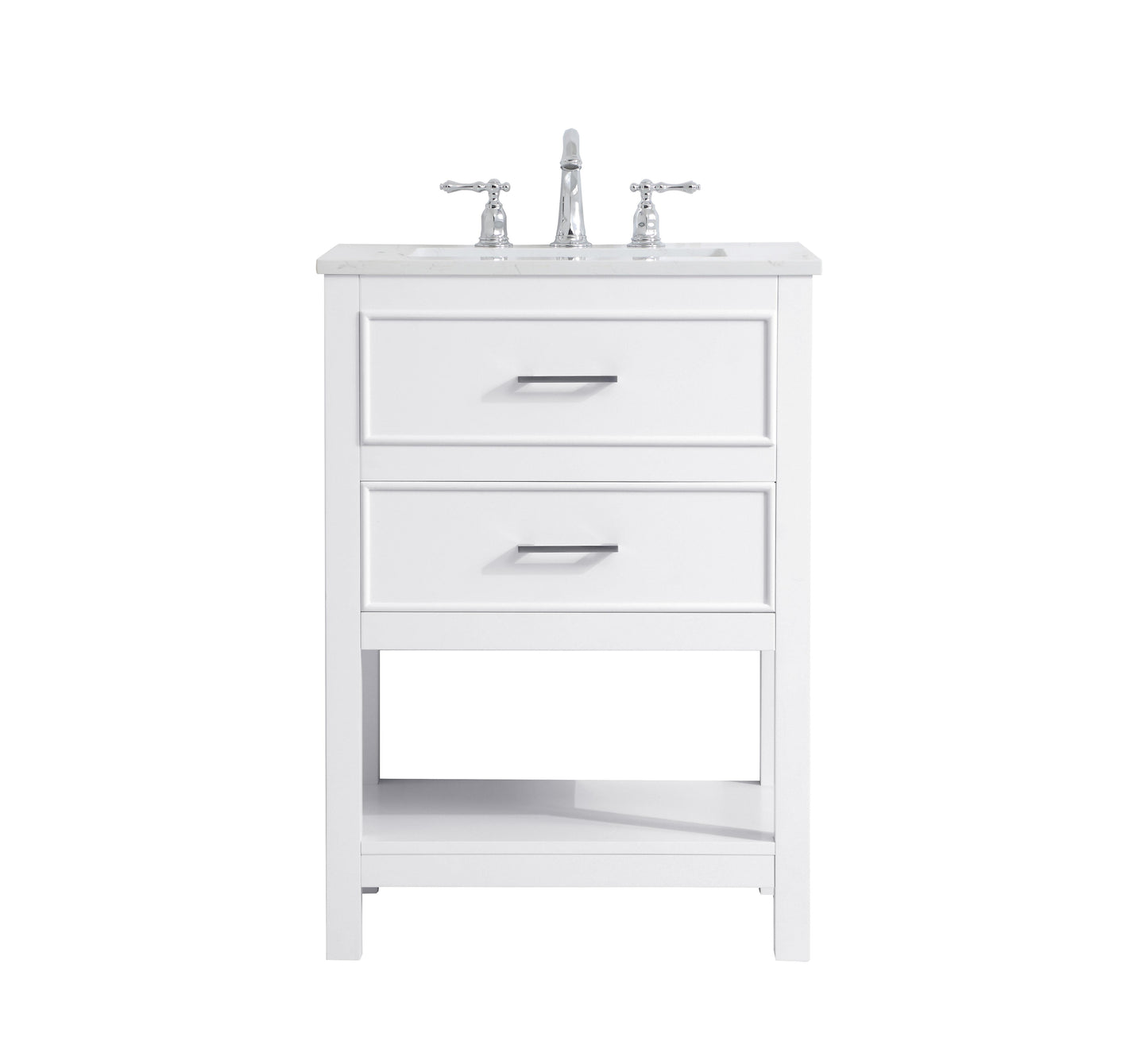 24 inch Single Bathroom Vanity in White - BC2102434WH