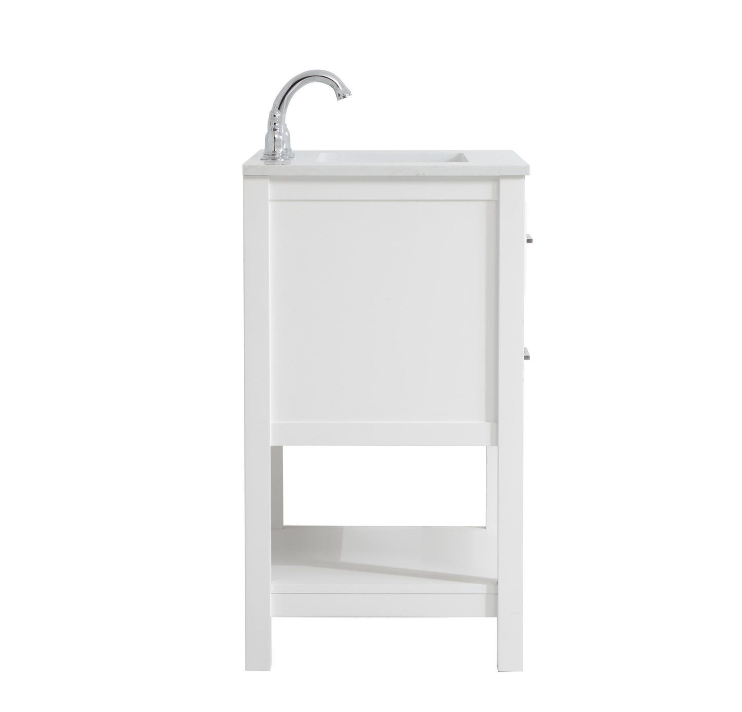 24 inch Single Bathroom Vanity in White - BC2102434WH