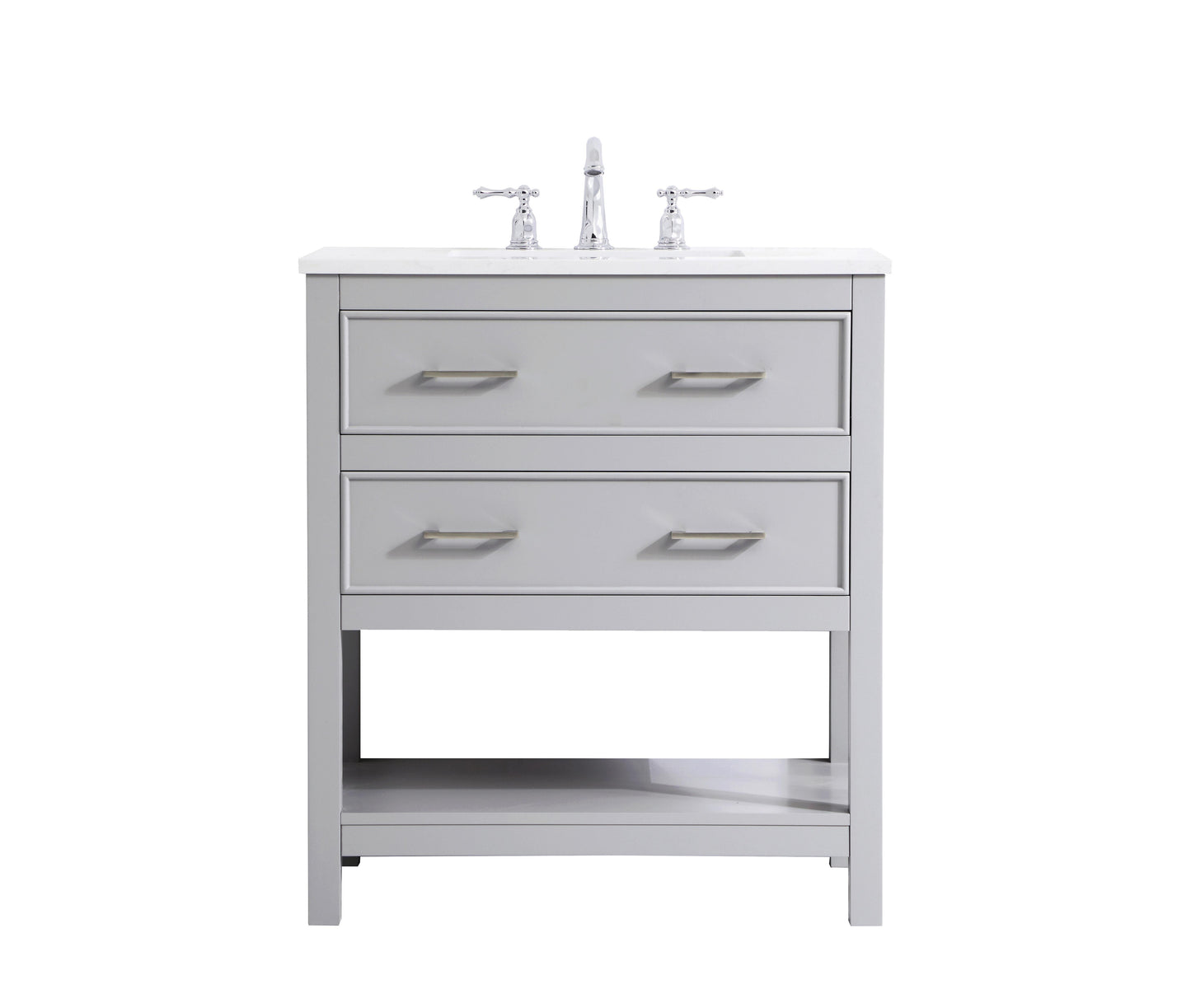 30 inch Single Bathroom Vanity in Grey - BC2103034GR