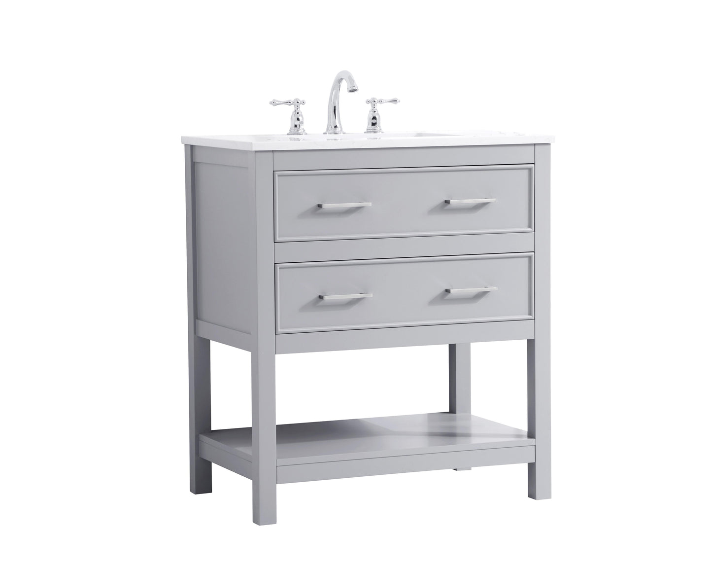 30 inch Single Bathroom Vanity in Grey - BC2103034GR