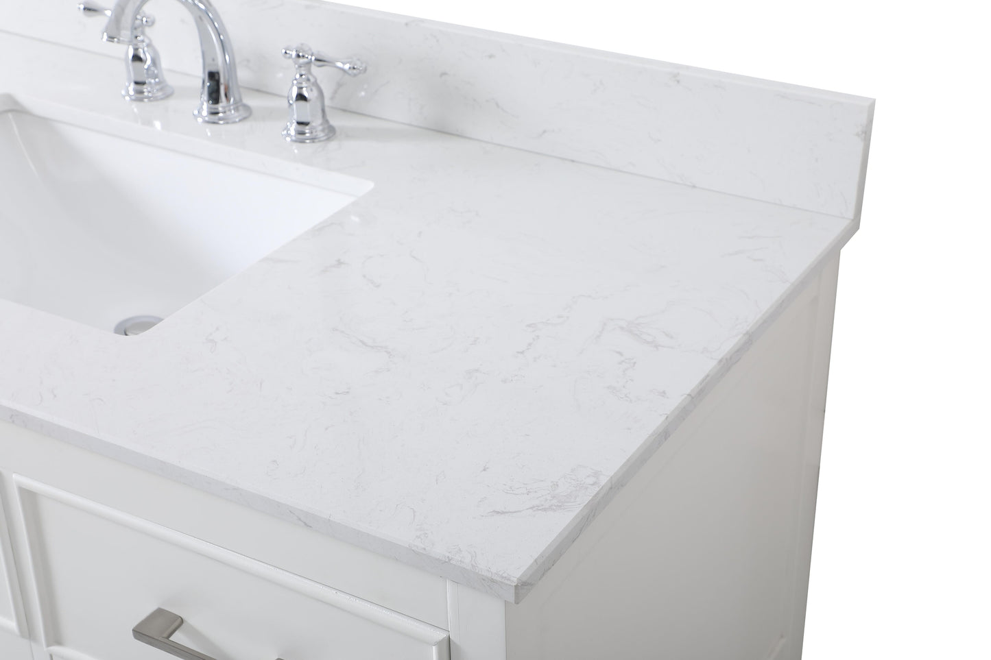 48 inch Single Bathroom Vanity in White with backsplash - BC2104834WH-BS