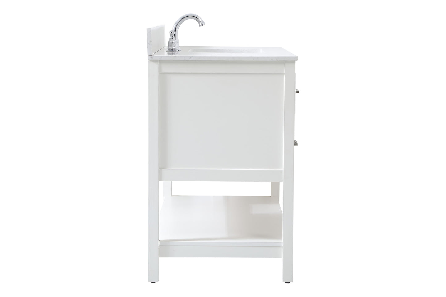 48 inch Single Bathroom Vanity in White with backsplash - BC2104834WH-BS