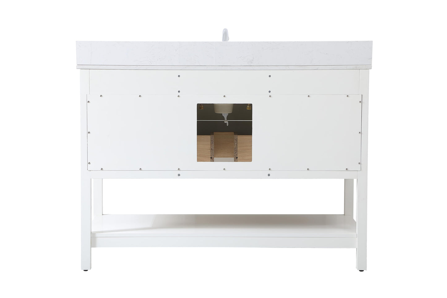 48 inch Single Bathroom Vanity in White with backsplash - BC2104834WH-BS