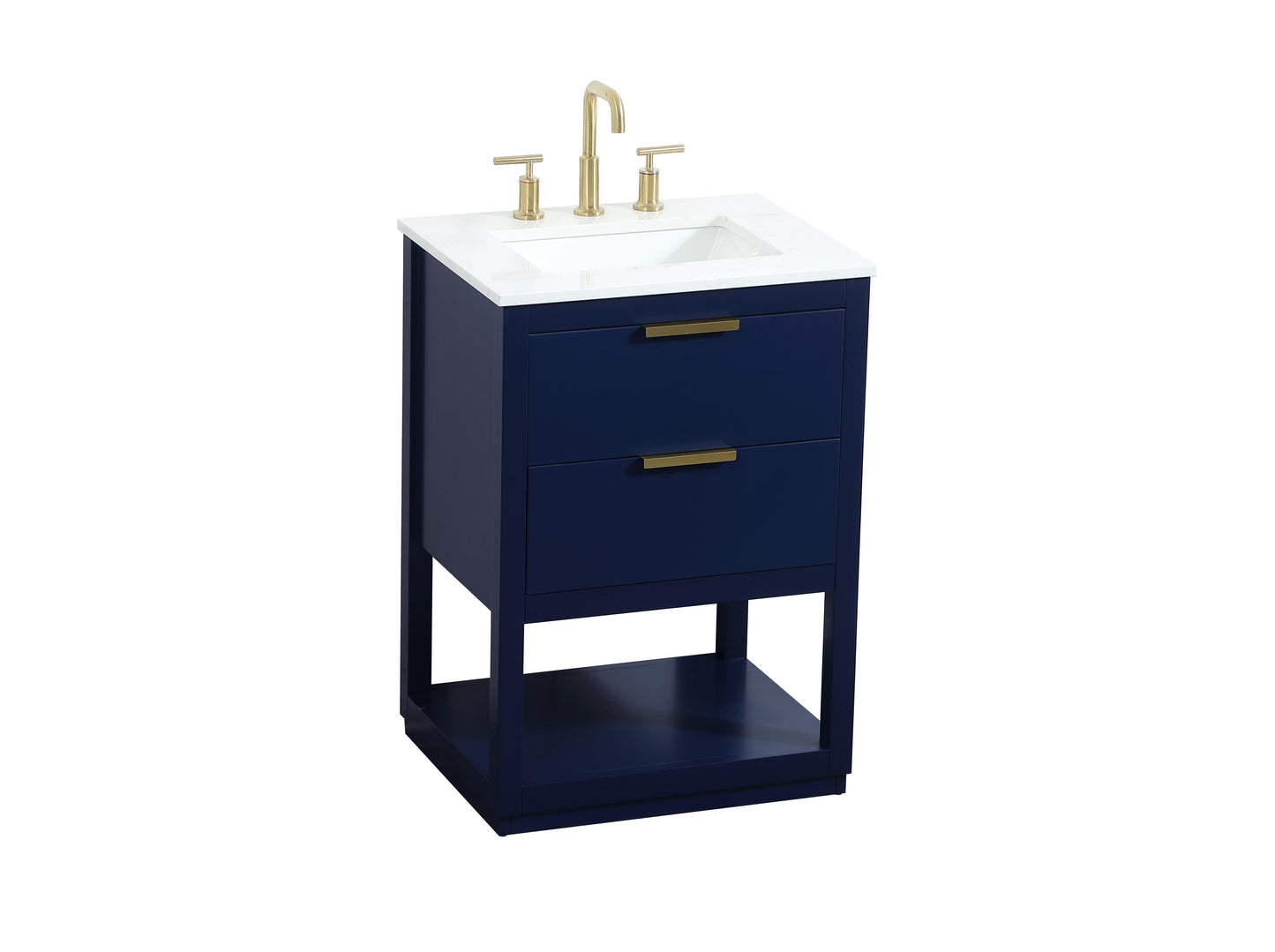 24 inch Single Bathroom Vanity in Blue - BC2202434BL