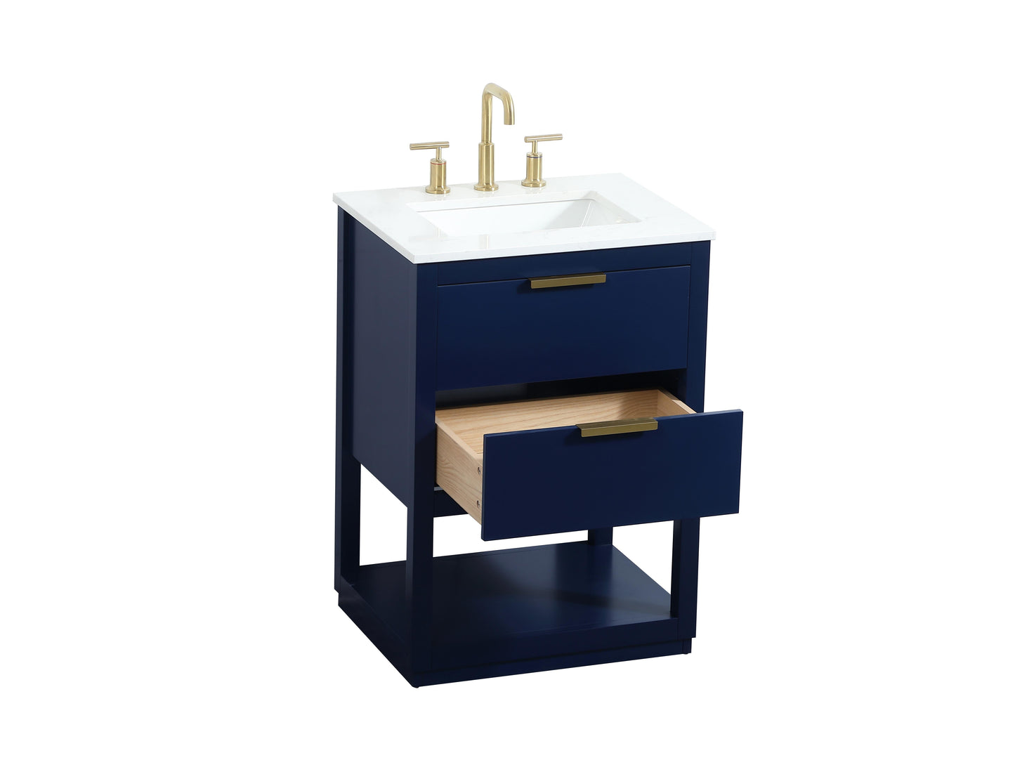 24 inch Single Bathroom Vanity in Blue - BC2202434BL