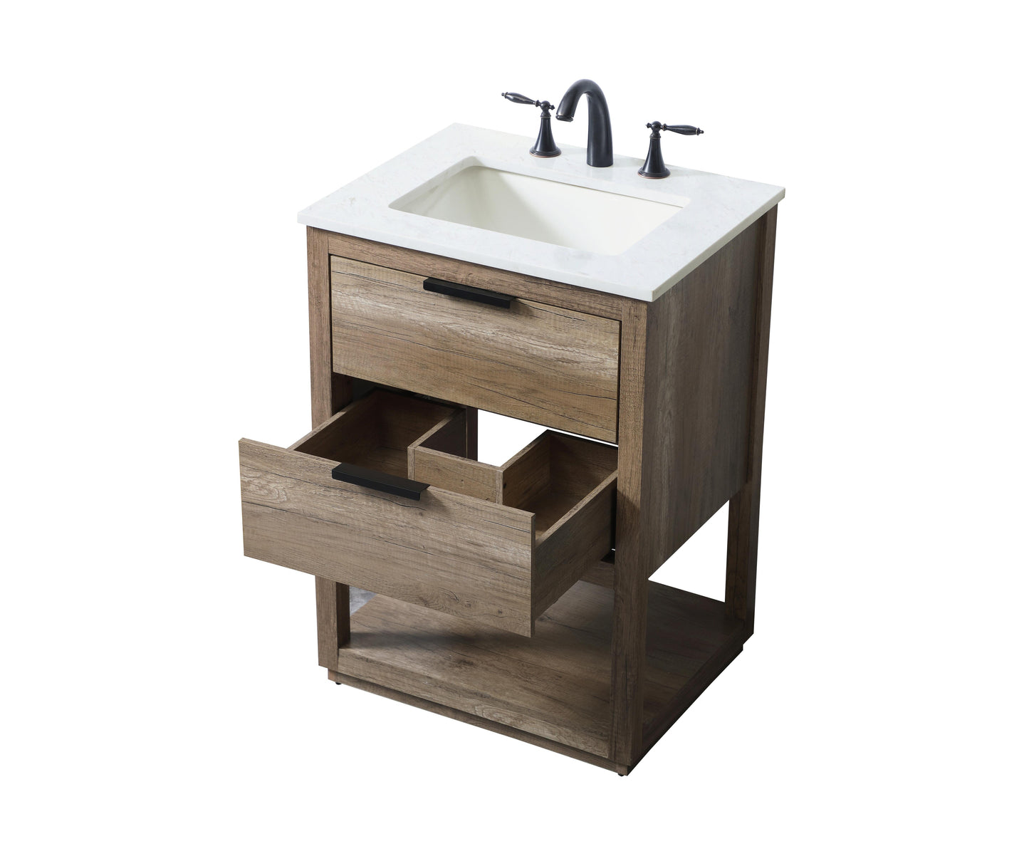 24 Inch Single Bathroom Vanity in Natural Oak - BC2202434NT