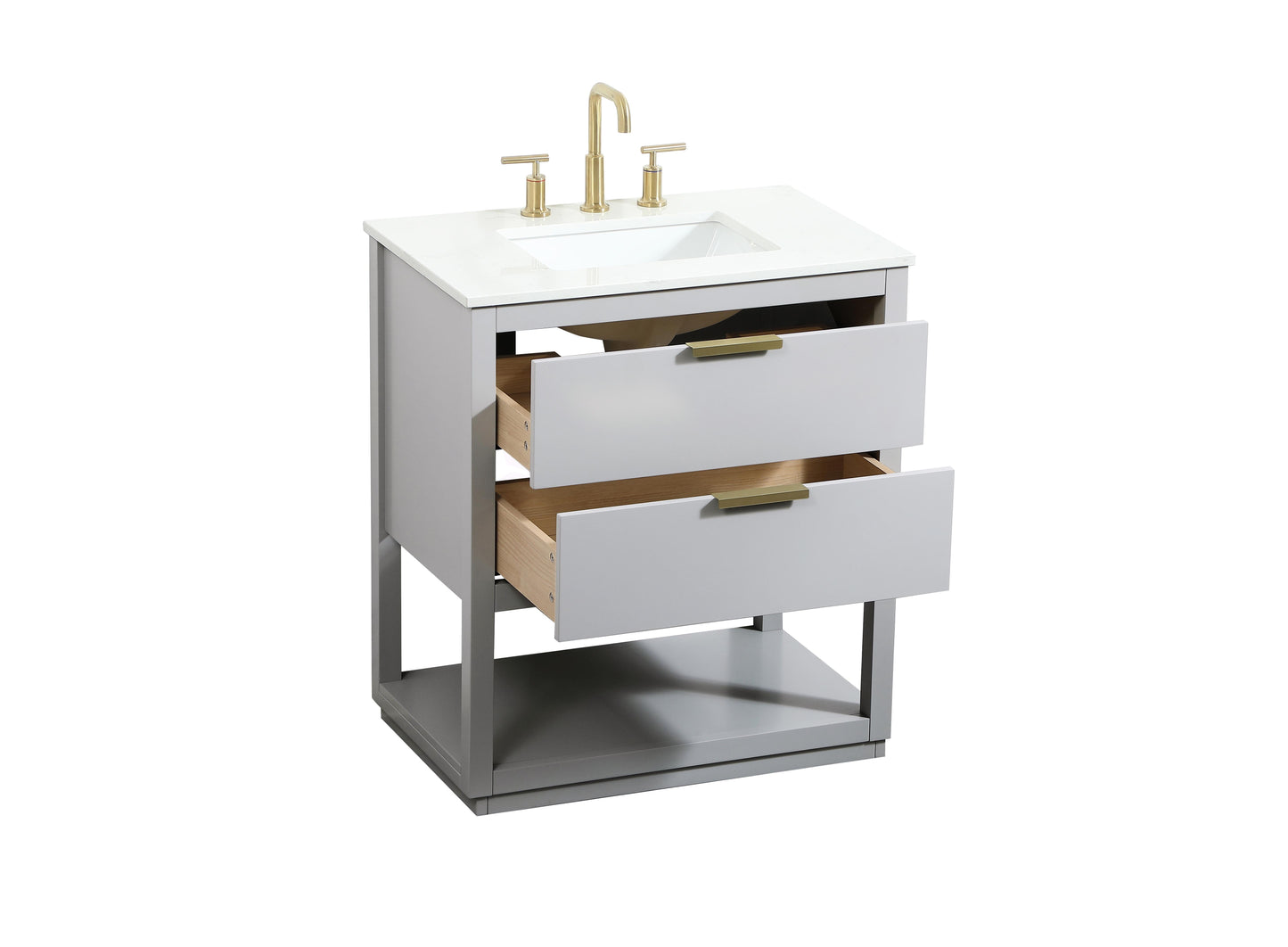 30 inch Single Bathroom Vanity in Grey - BC2203034GR