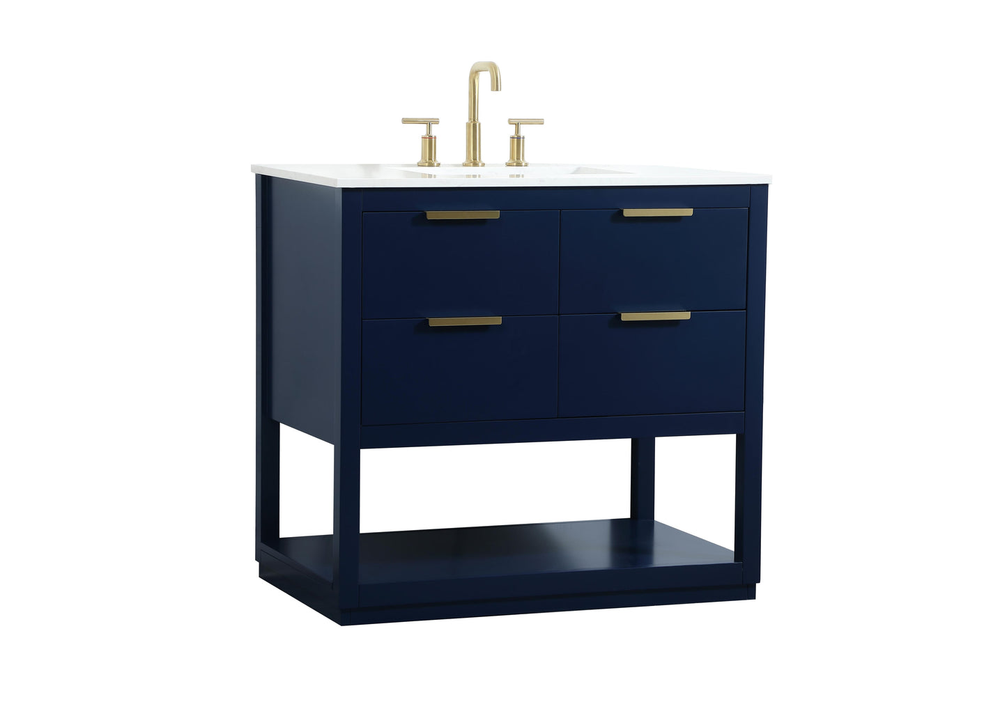 36 inch Single Bathroom Vanity in Blue - BC2203634BL