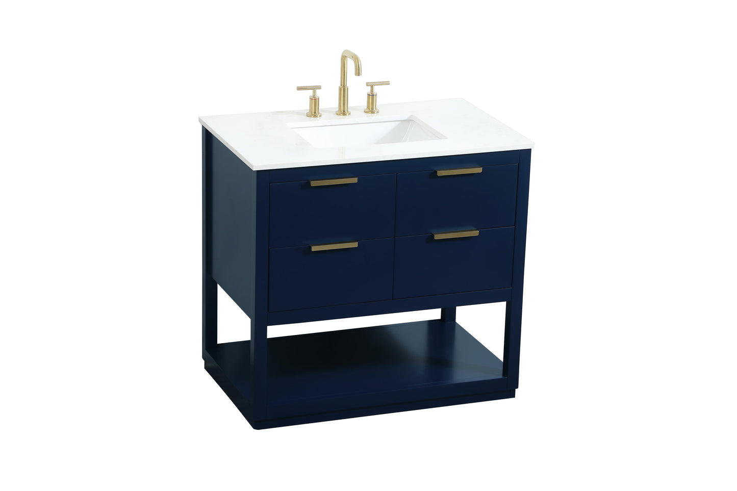 36 inch Single Bathroom Vanity in Blue - BC2203634BL