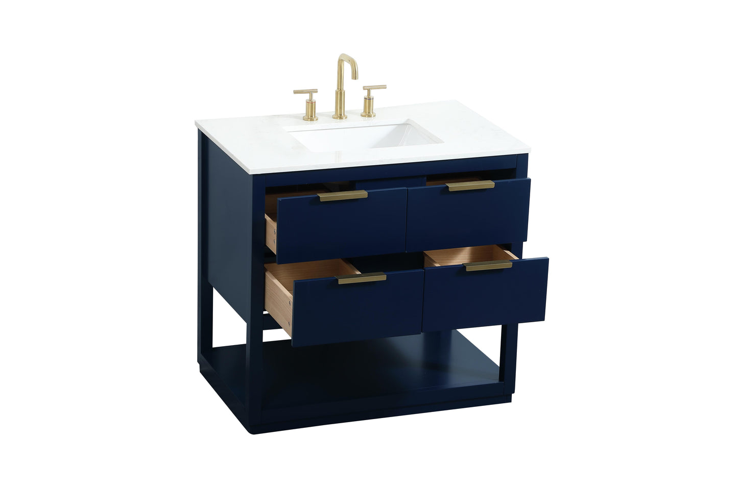 36 inch Single Bathroom Vanity in Blue - BC2203634BL