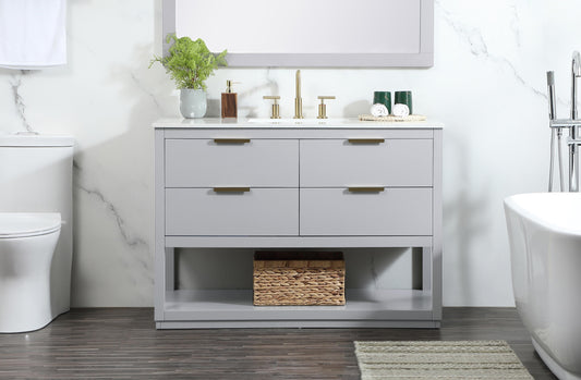 48 inch Single Bathroom Vanity in Grey - BC2204834GR