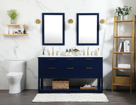 60 inch Single Bathroom Vanity in Blue - BC220D6034BL