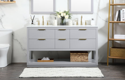 60 inch Single Bathroom Vanity in Grey - BC220D6034GR