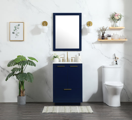 24 inch Single Bathroom Vanity in Blue - BC2302434BL