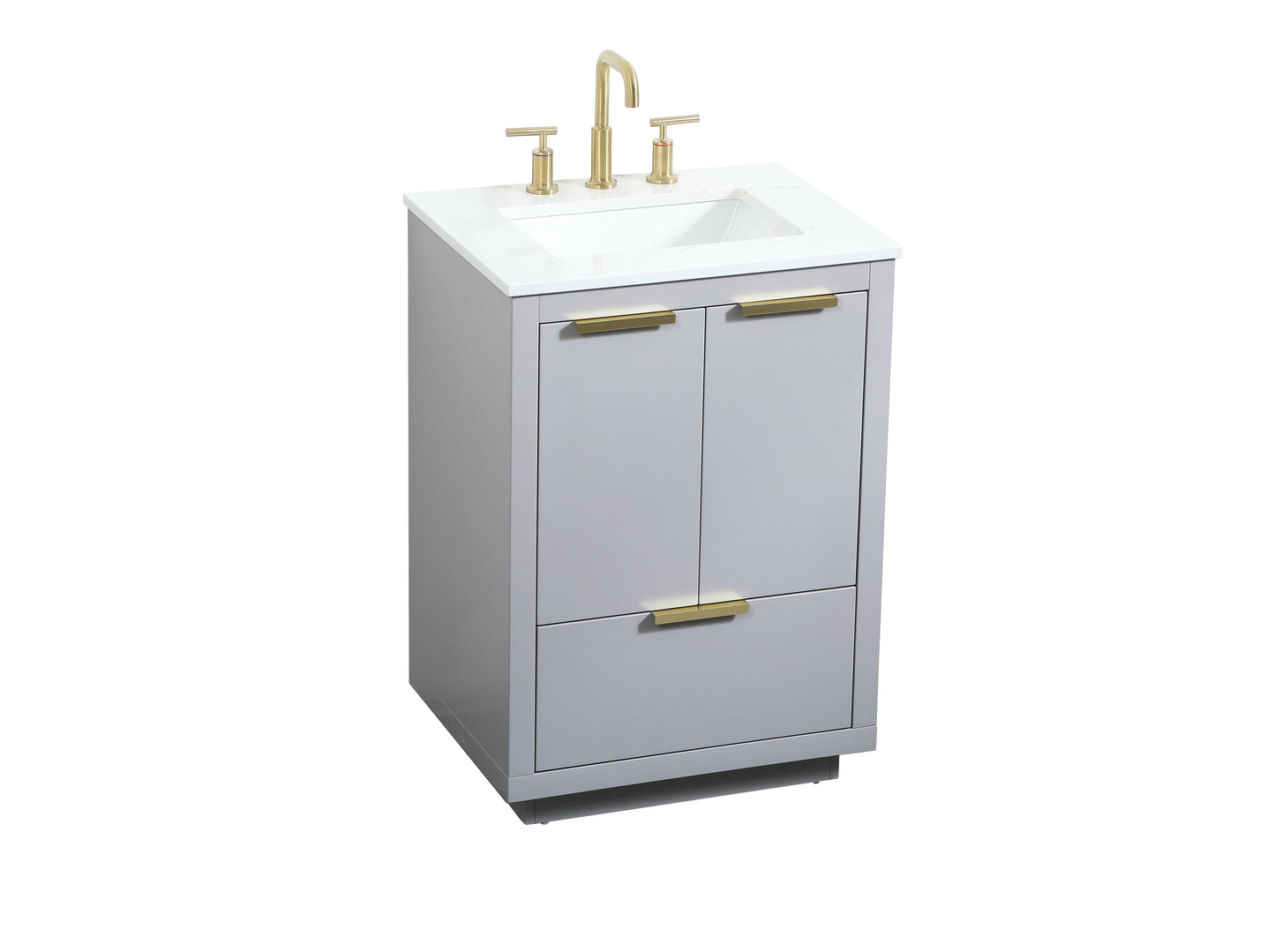 24 inch Single Bathroom Vanity in Grey - BC2302434GR