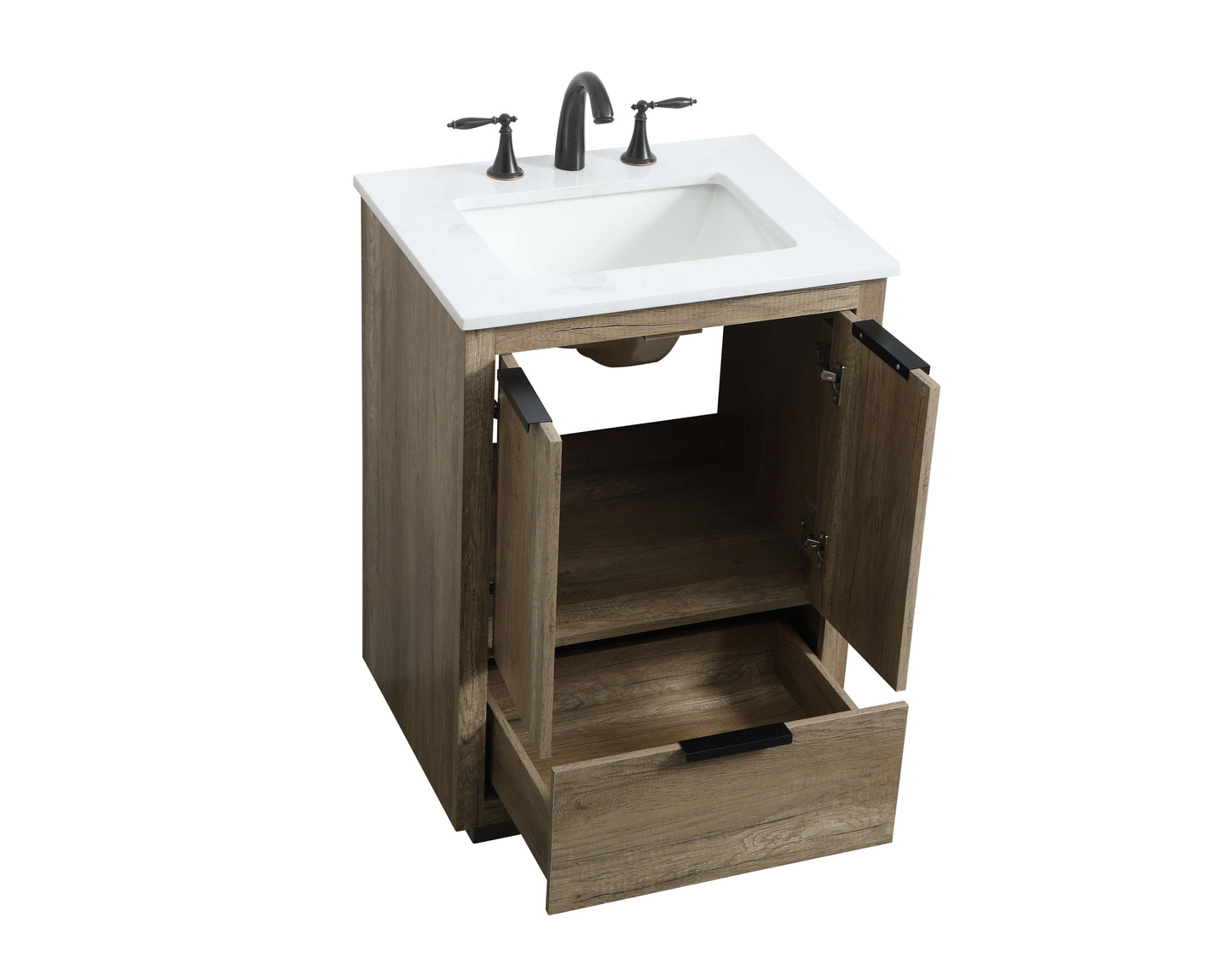 24 Inch Single Bathroom Vanity in Natural Oak - BC2302434NT