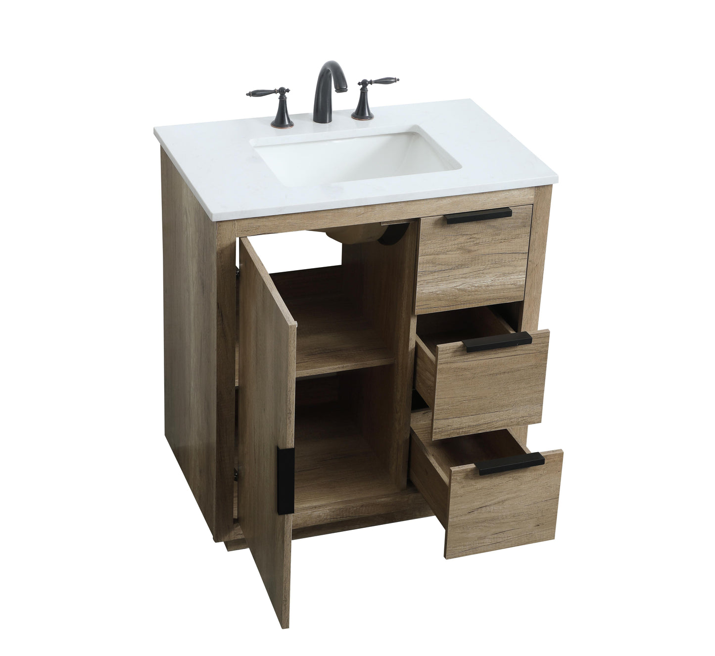 30 Inch Single Bathroom Vanity in Natural Oak - BC2303034NT