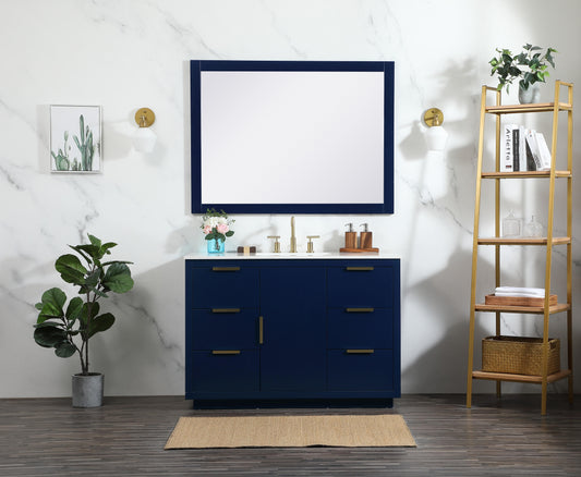 48 inch Single Bathroom Vanity in Blue - BC2304834BL