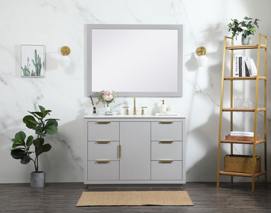 48 inch Single Bathroom Vanity in Grey - BC2304834GR