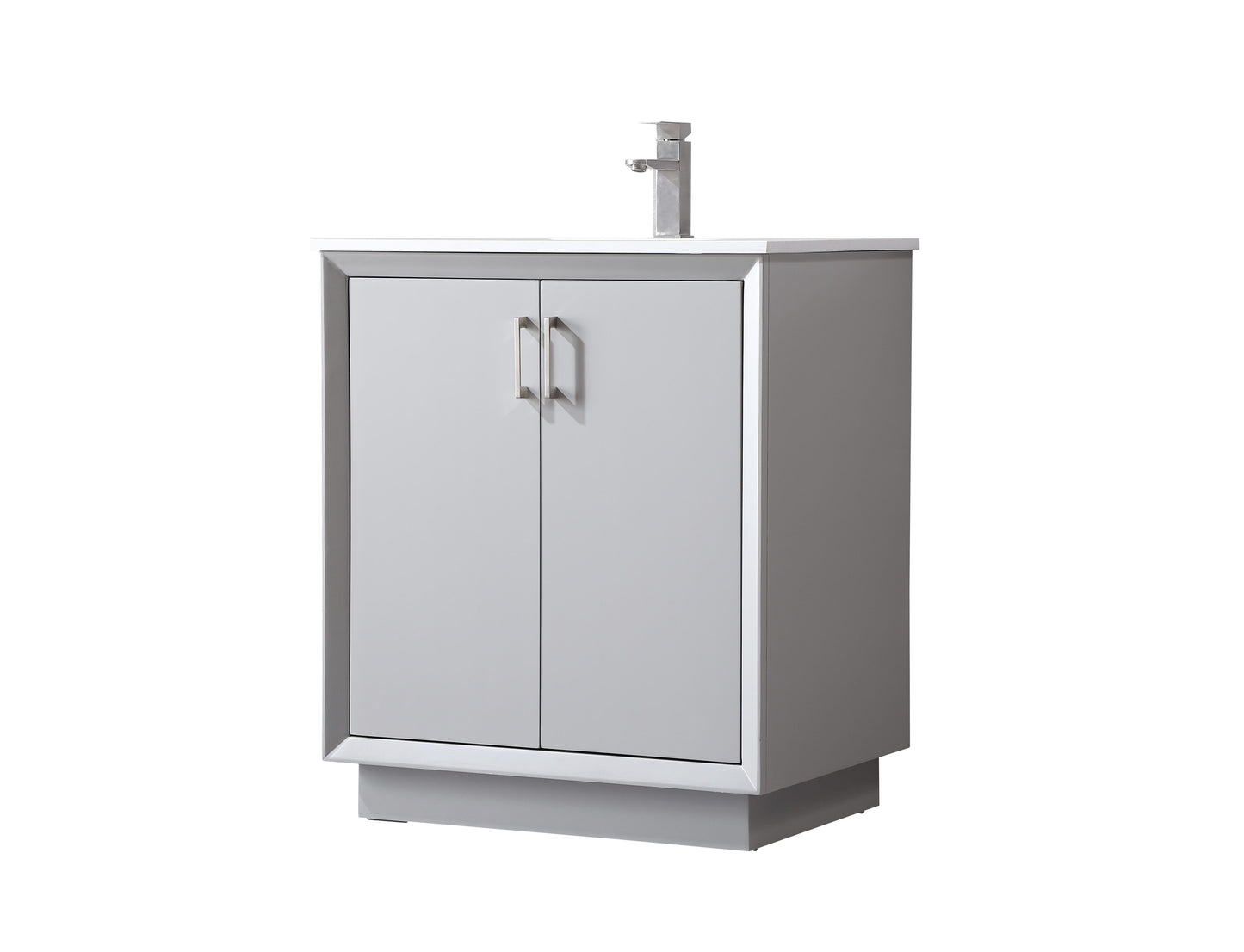 30 Inch Single Bathroom Vanity in Grey - BC2403035GR