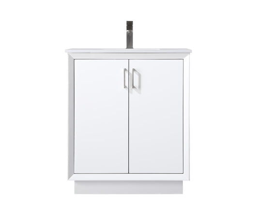 30 Inch Single Bathroom Vanity in White - BC2403035WH